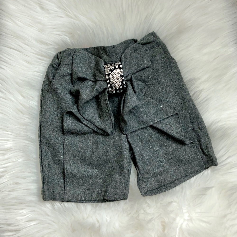 NWT Flannel Embellished Ruffle Shorts